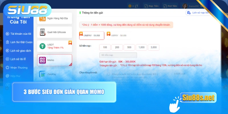 3 bước siêu đơn giản quan MoMo