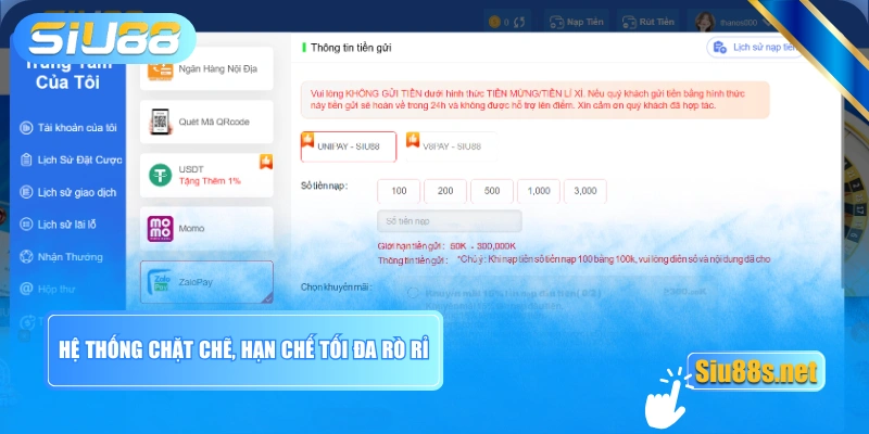 Hệ thống chặt chẽ, hạn chế tối đa rò rỉ